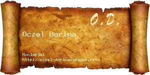 Oczel Dorina névjegykártya